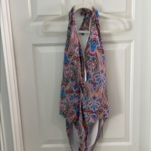 Jantzen Multicolor Paisley Halter Swimsuit